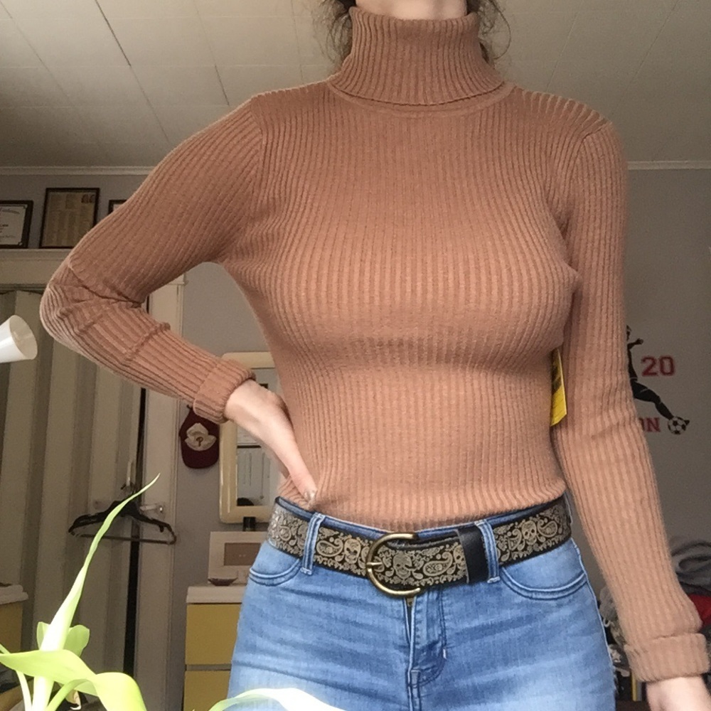 F21 Ribbed Turtle Neck Sweater
